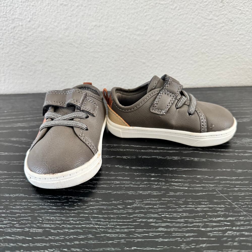 Just One You Low Shoe Sneakers Baby Boy Sz 4 Grey Brown Dress Shoes Kids Sneaker